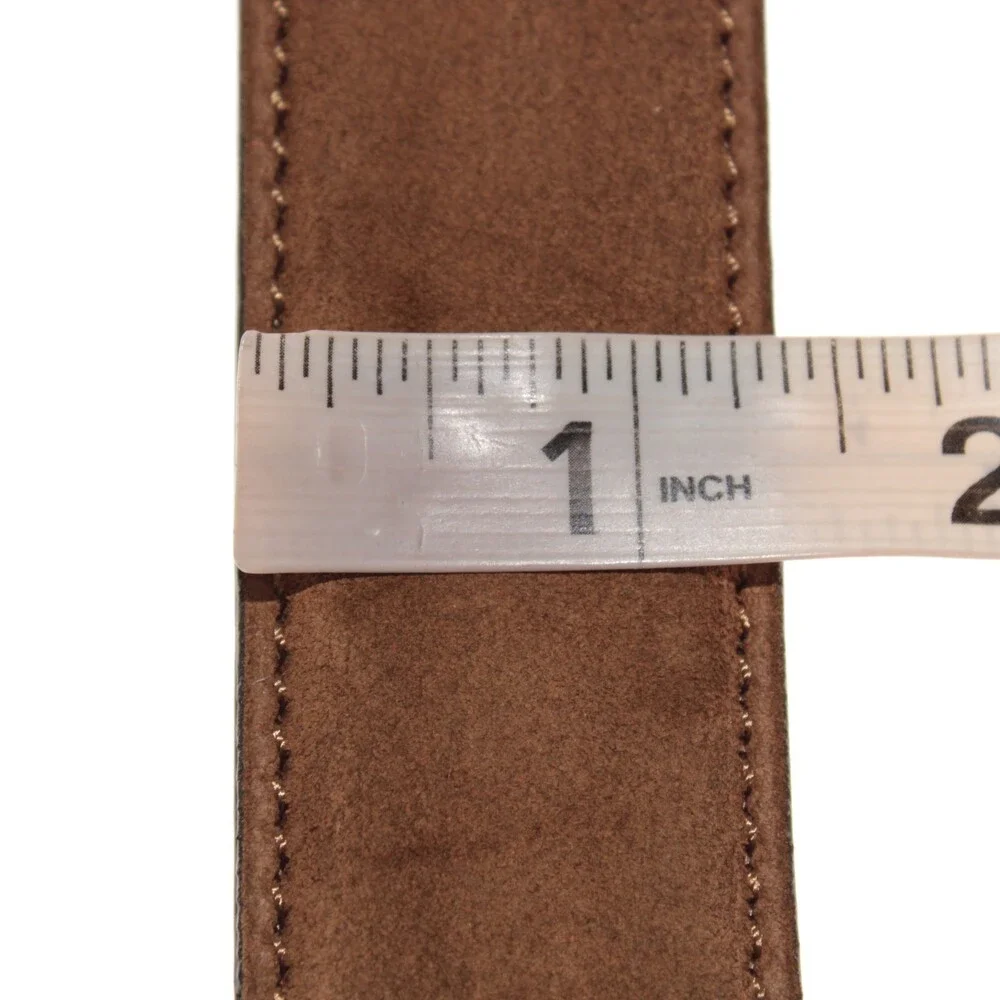 Di Bianco NWT Cut to Size Dress Belt In Solid Brown Suede Leather One Size